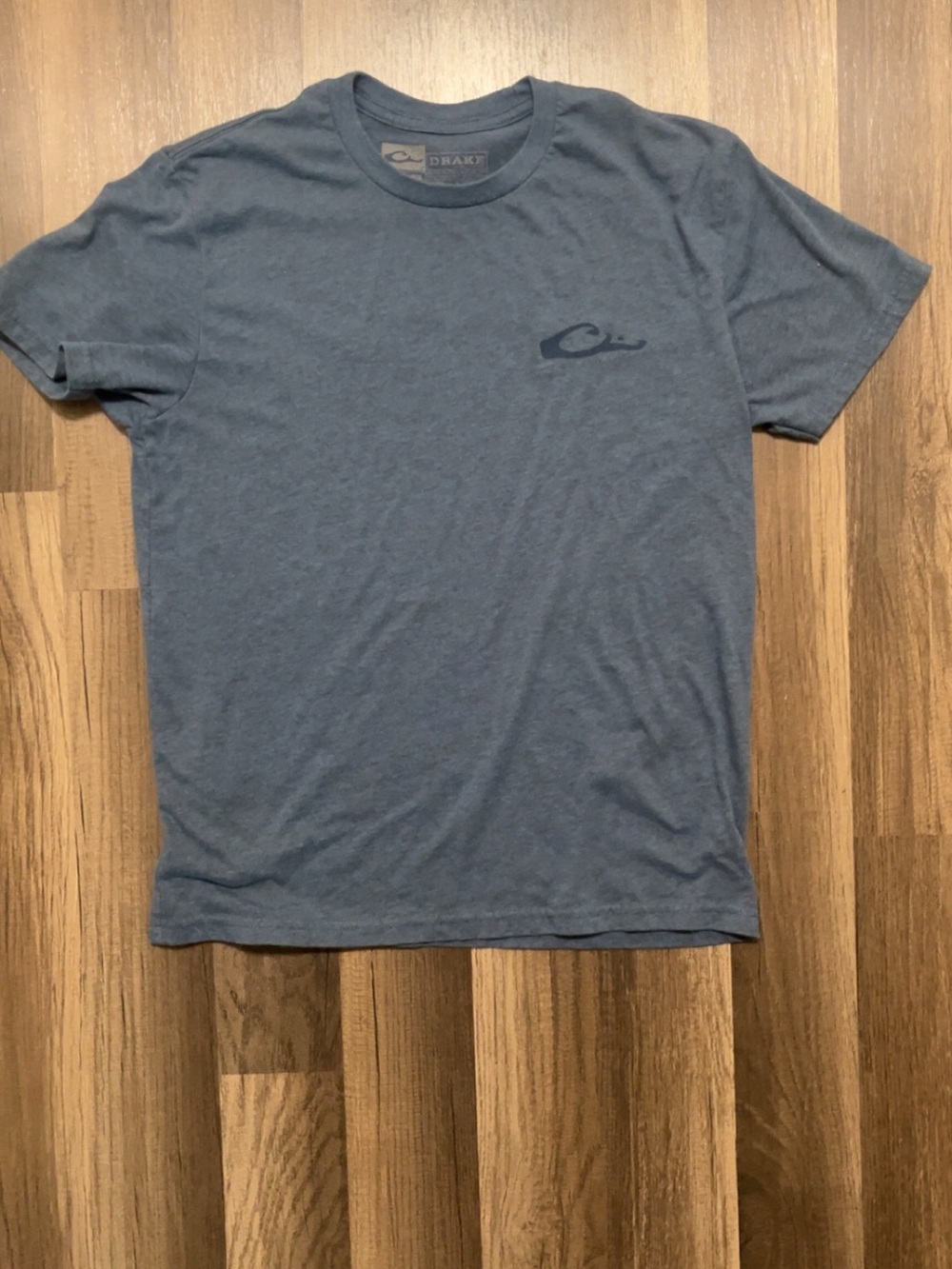 Drake Mens Small Blue Short-Sleeve Logo T-Shirt